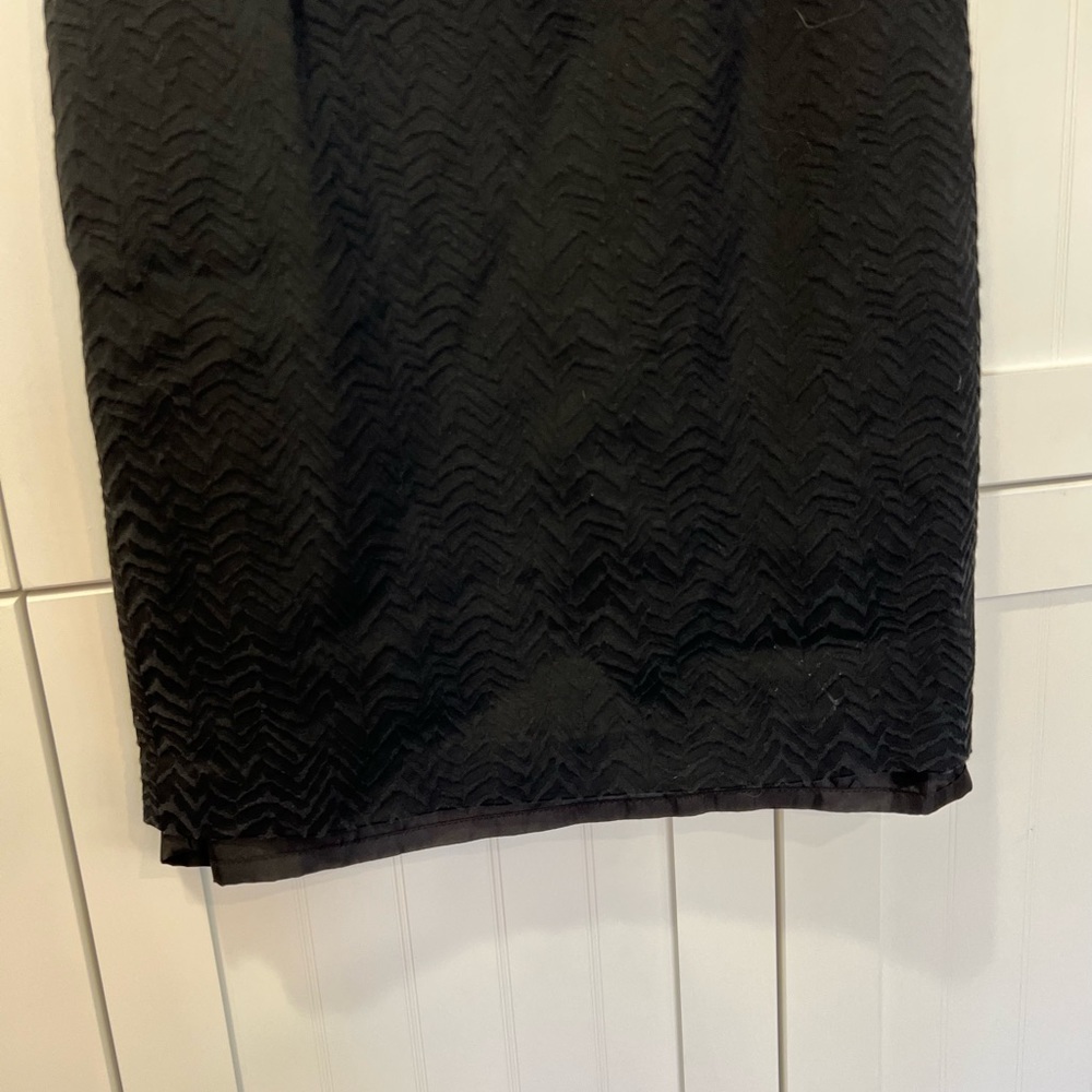 Herringbone Solid Black Dress - image 3